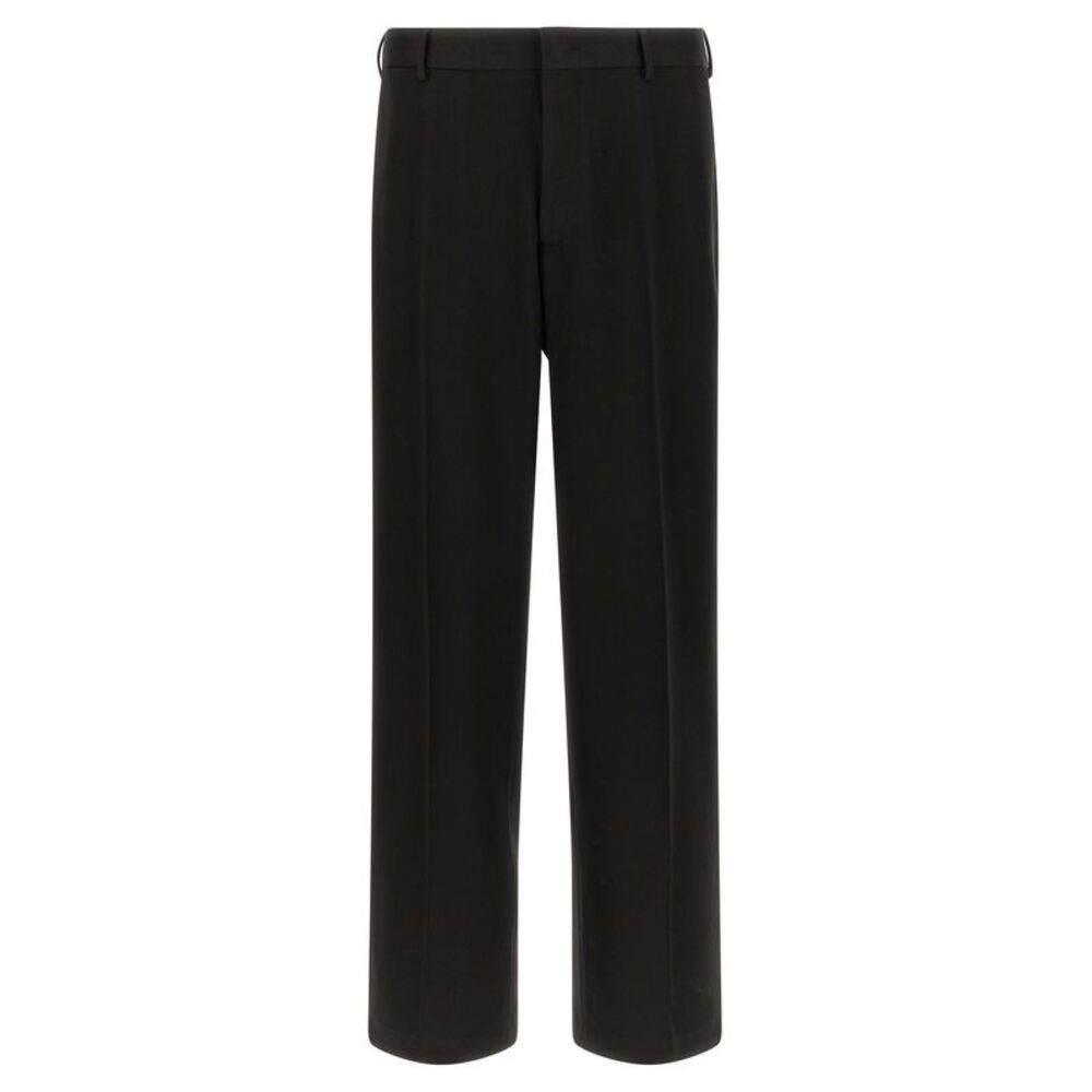 CELLAR DOOR Black Polyester Dress Men's Pants